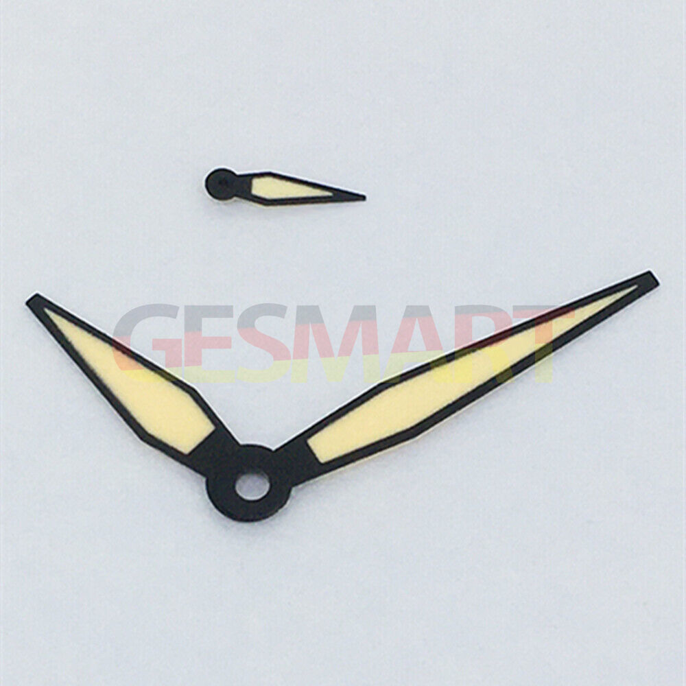 Black trim diamond-shaped orange lume watch hands for ST3600/ST3620/ETA6497/6498 movements