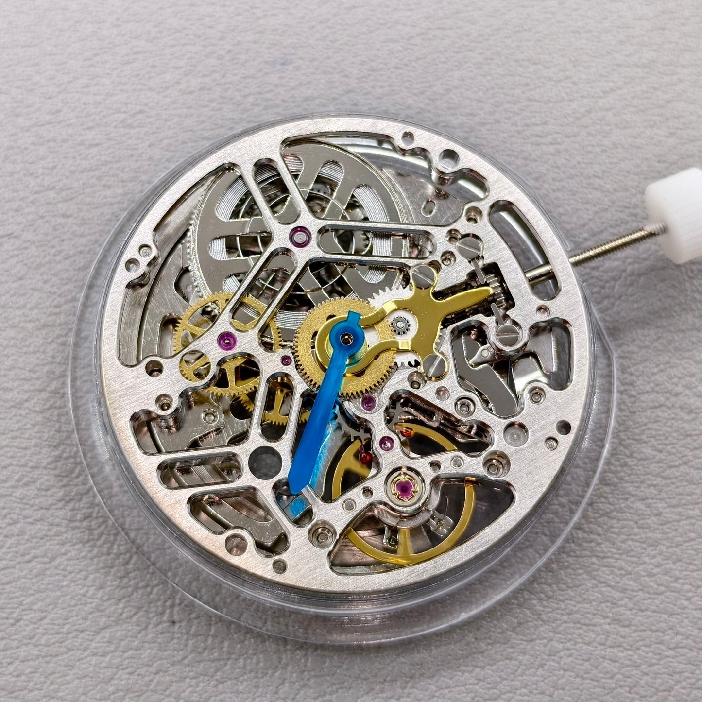 Silver HZ75DOA Hollow Bare Balance Wheel Automatic Mechanical Movement