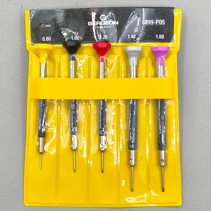 Swiss Bergeon 6899-P05 Set Of 5 Ergonomic Screwdrivers