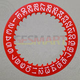 White Font Red Date Disk Wheel for NH36 NH35 Movement Date@3 Crown Position 3.8