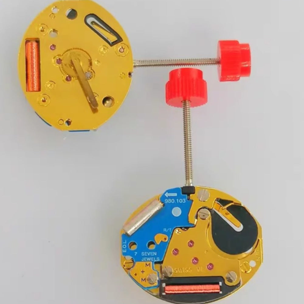 Swiss Made ETA 980.103 quartz movement watch repair part for precise timekeeping.