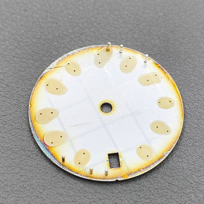 28.5mm White Watch Dial Stripes Sunburst Simple For NH35/36/4R/7S Movement