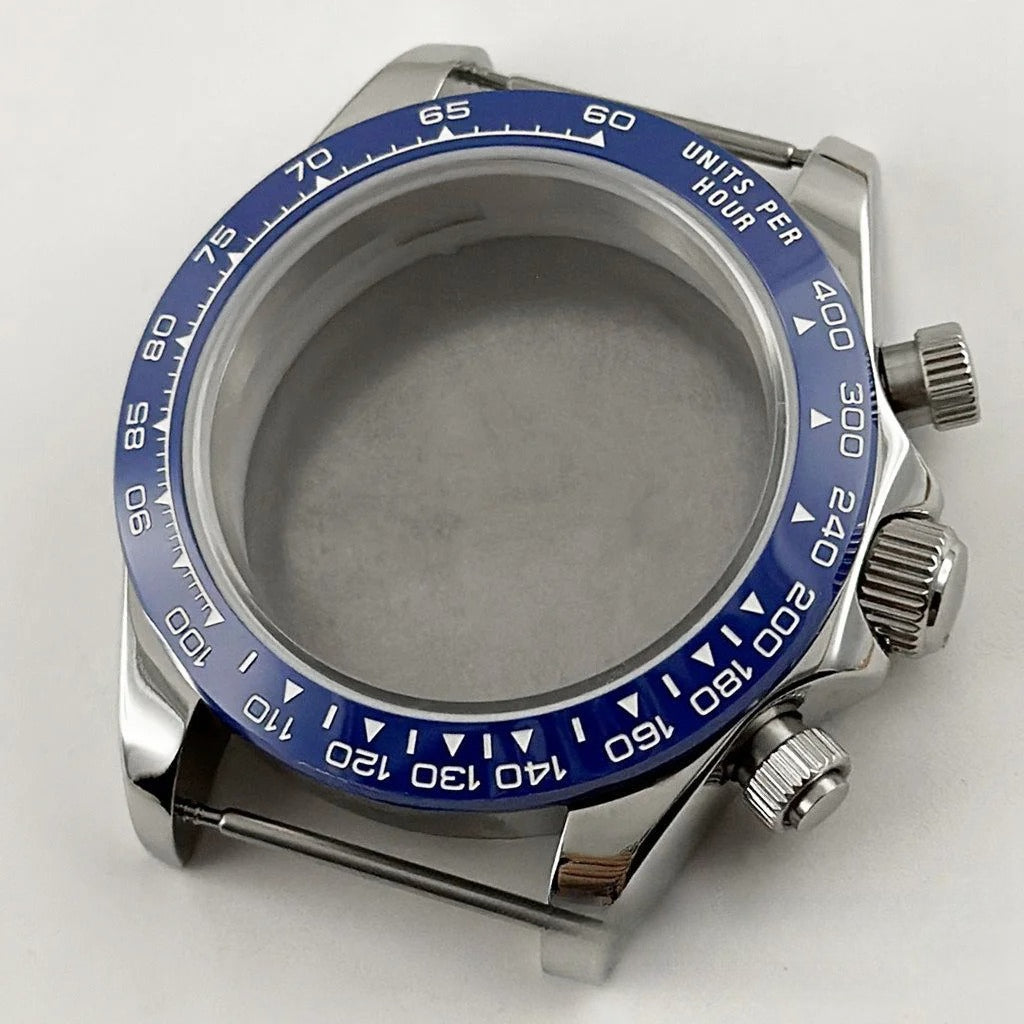 Daytona 40mm Sapphire Glass Watch Case Ceramic Bezel Men's for VK63 VK63A VK64