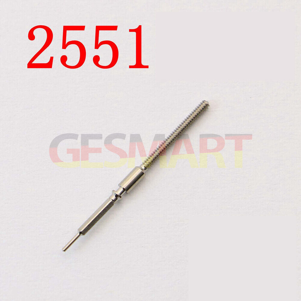 Replacement watch winding stem for ST25 Seagull 2551 movement, compatible with various watch models.