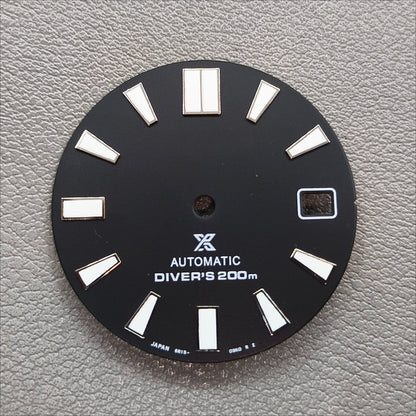 28.5mm Green Luminous Black Modified Watch Dial for NH35 NH36 Movement