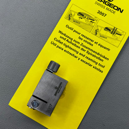 Swiss Bergeon 3007 collet tightening and reaming tool for precise watch accessory adjustments