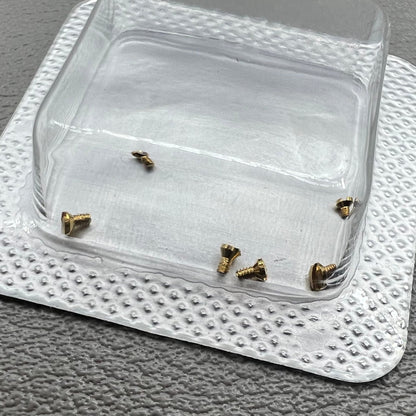 6 Stück Uhr Gehäuse Rückseite Schrauben 1.2×0.7x1.7mm für L4.209.4 Uhr