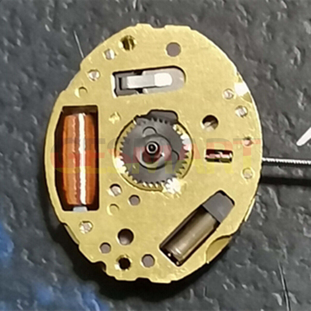 5Y30 Golden watch part with Japan-made quartz movement and 3 hands for precise timekeeping