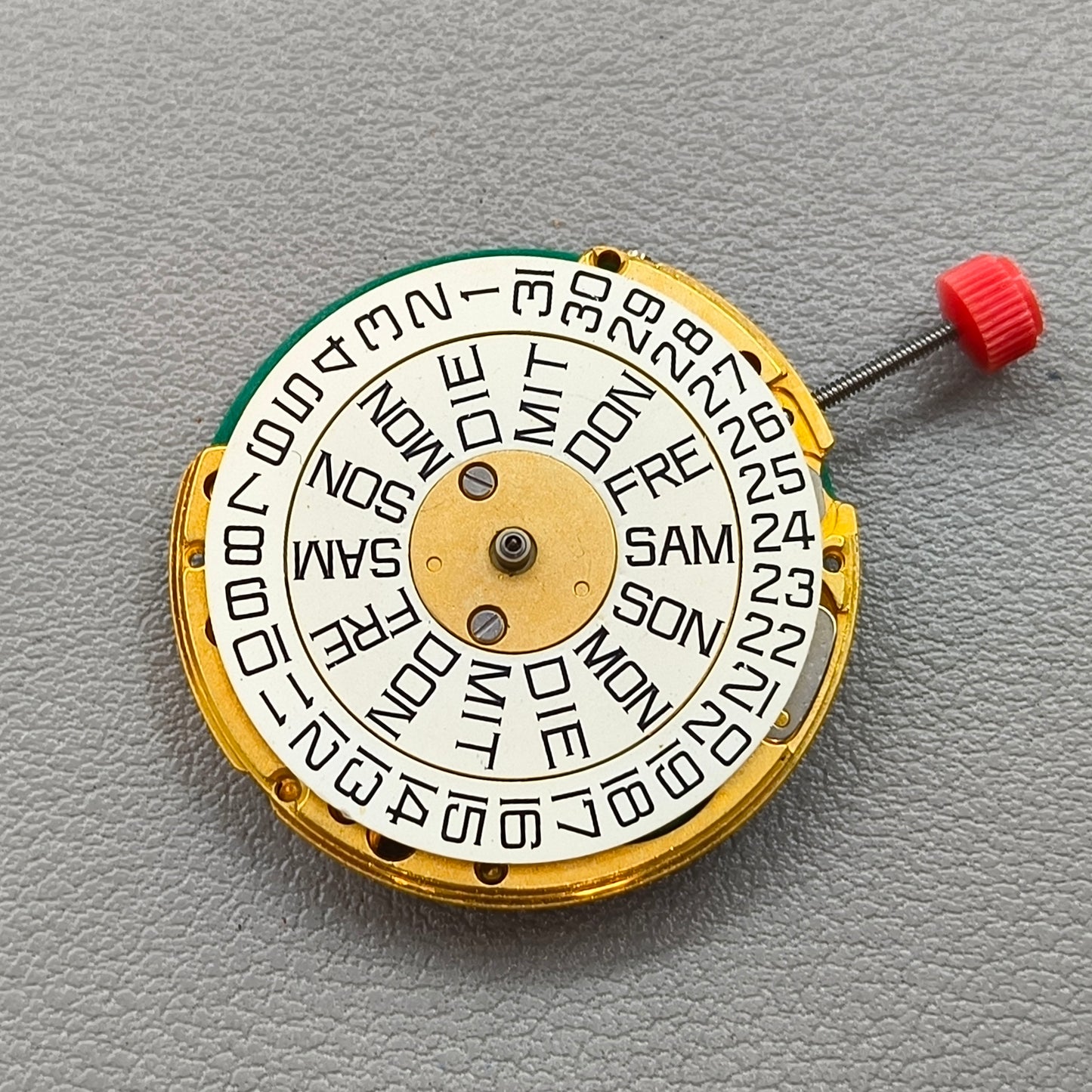 Swiss ESA 9183 Watch Quartz Movement Double Calendar 3 Hands