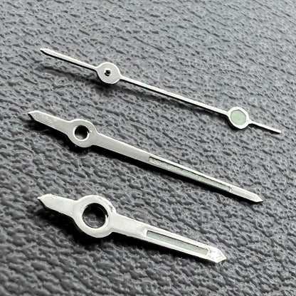1. Luminous watch hands set for Miyota 2035 movement, ideal for nighttime readability.  