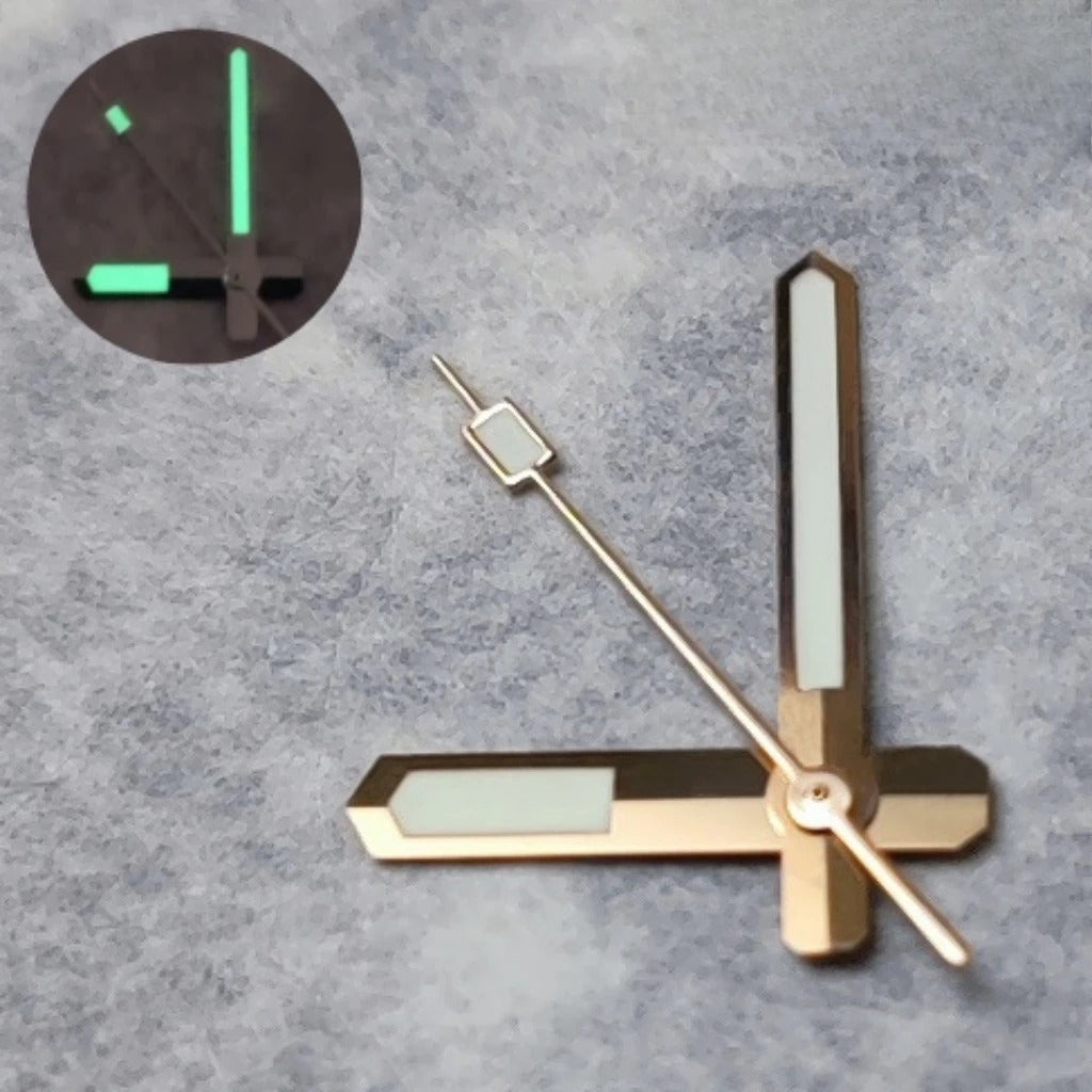 Silver/Black/Gold /Rose Gold C3 Green Luminous Watch Hands for NH35/NH36/4R/7S
