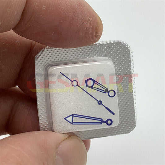 3 Hands set with green luminous tips for ETA 2824 movement, 14mm, enhancing visibility by 007 brand.