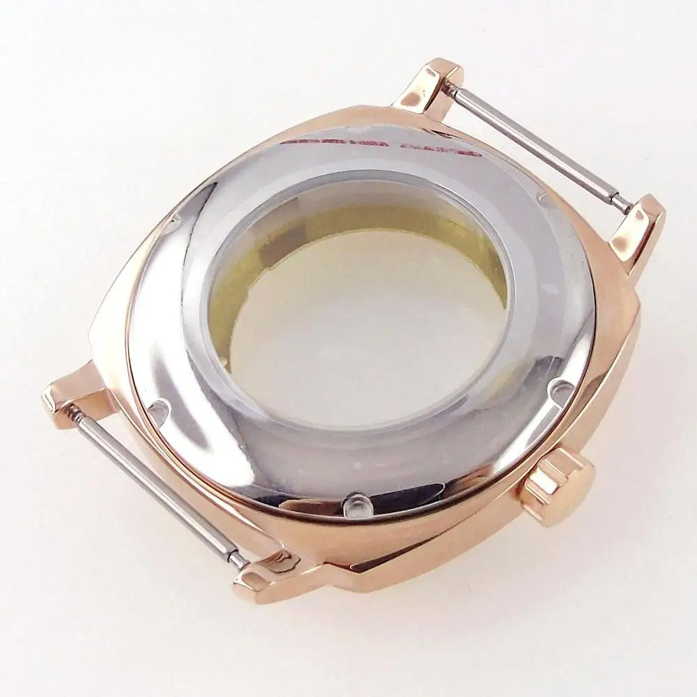 42mm Square Polished Watch Case For NH35 NH36 8215 821A ETA 2836 Mingzhu 2813