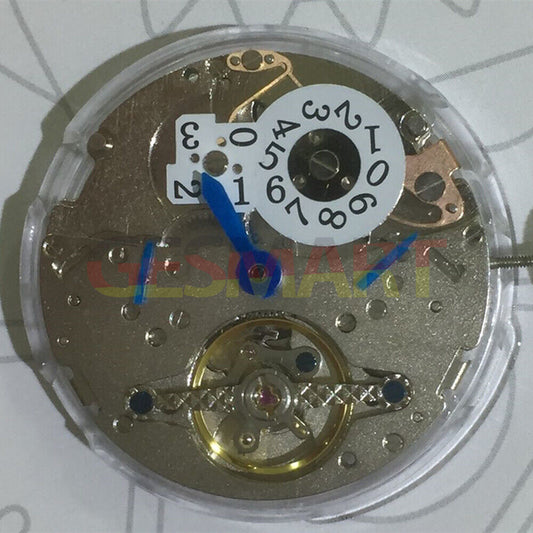 Shanghai brand multifunction automatic watch showcasing mechanical movement with date display at 12 o'clock.