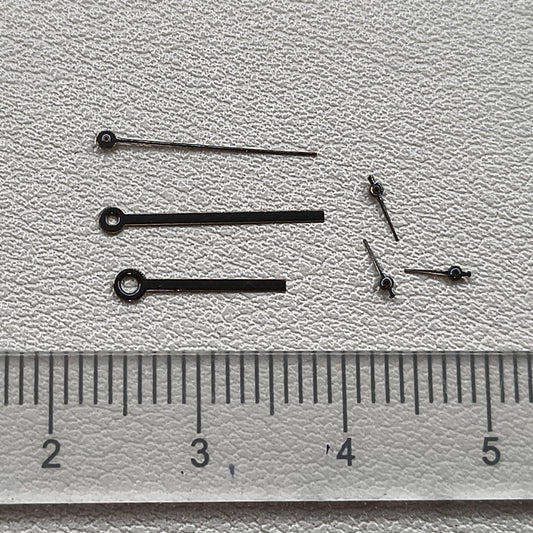 15mm Black Painted 6 Pins Watch Hands for Miyota OS10 OS20 OS30 Movement