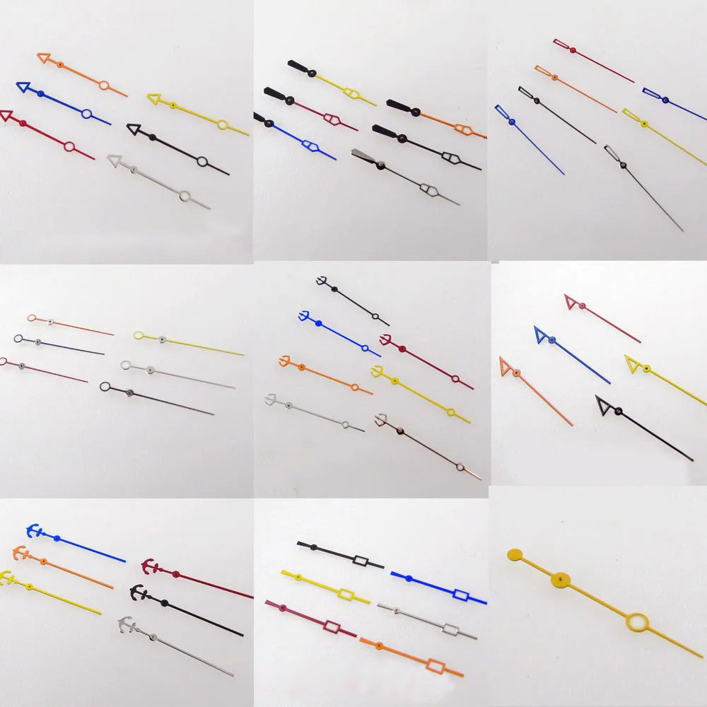 Green luminous wristwatch second hands for NH35 NH36 7s36 movements, colorful, high quality, brand compatible.