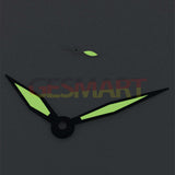 Black Trim Diamond Shaped GREEN Lume Watch Hands for ST3600/ST3620/ETA6497/6498