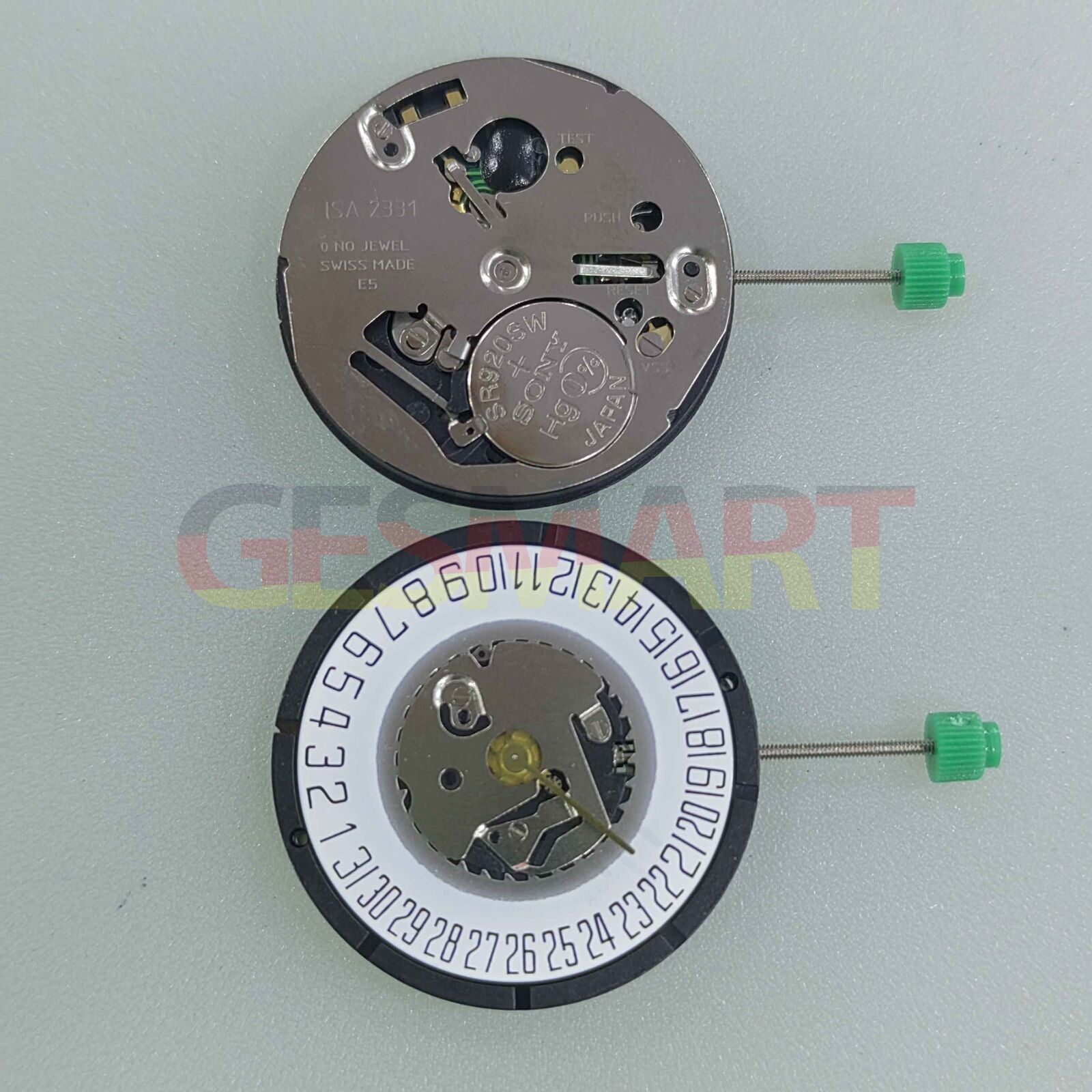 Watchmakers ISA 2331 white dial watch with quartz movement, date display at 6 o'clock position.