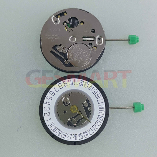 Watchmakers ISA 2331 white dial watch with quartz movement, date display at 6 o'clock position.