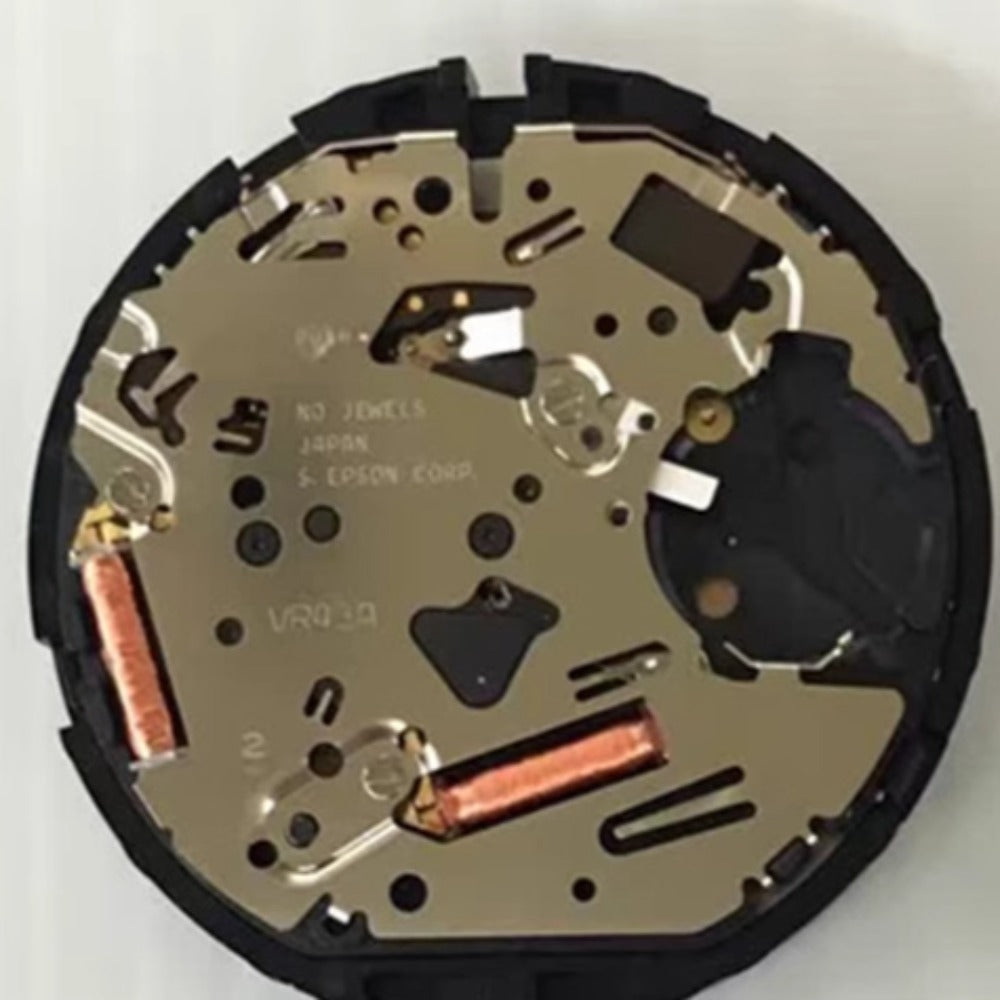Original Japan Made VR43B solar watch movement with single calendar and charging board for precise timekeeping