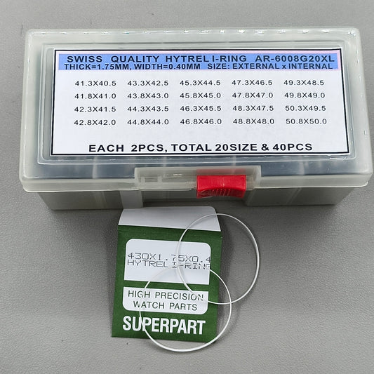 40 PIECES Watch Glass Crystal Waterproof O-ring Seal Gasket Exlarged Tool