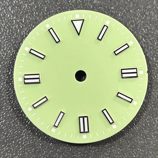 28.5mm Blue Lume Light Green Watch Dial For ETA2836 2824 Miyota 8205 8215