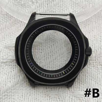 39MM Stainless Steel Colorful Ring Sapphire Glass Cover 5ATM for NH35/NH36/NH70