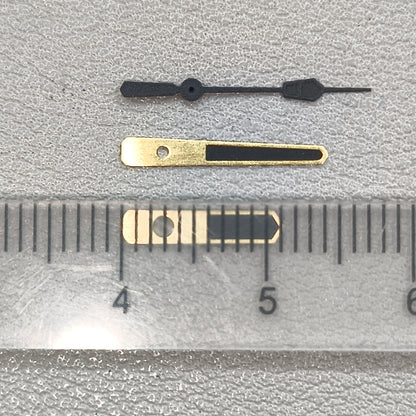 NO Lume Black Painted Golden Trim Watch Hands for NH35 NH36 NH70 NH72