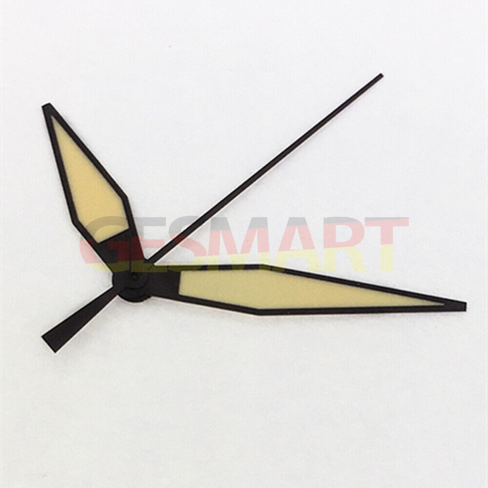Diamond-shaped orange lume watch hands, compatible with ETA2836/2846/2824/2846 movements for precise timekeeping.