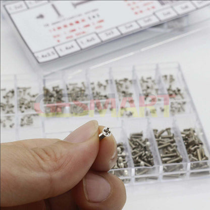 Assorted watch repair screws, perfect for jewelry fixing and precision adjustments.