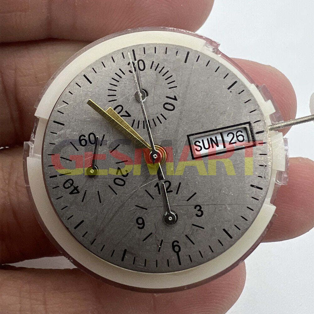 New China SHANGHAI 7750 watch accessory with automatic mechanical movement, day-date display, small second at 9 o'clock