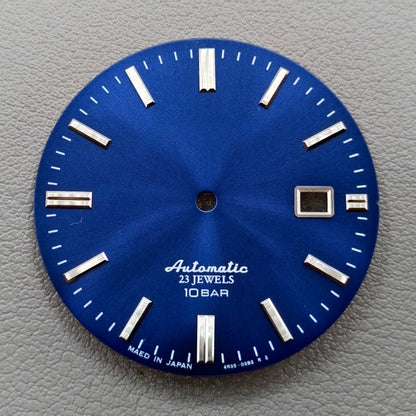 34mm No Lume Blue Modified Datejust Watch Dial for NH35 Movement