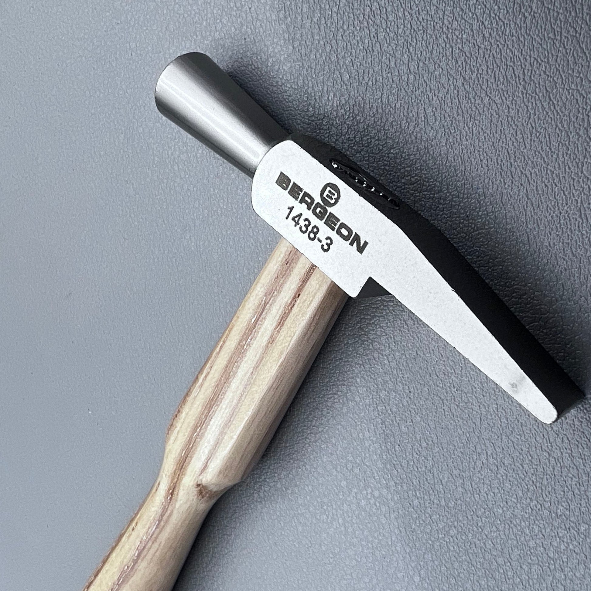 Swiss Bergeon 1438-3 precision watchmaker hammer, 70mm length, 10.5mm head for delicate repairs