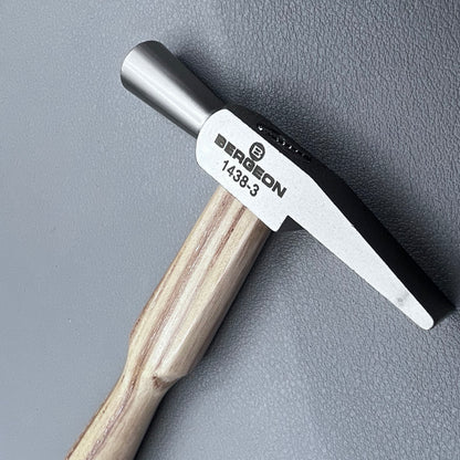 Swiss Bergeon 1438-3 precision watchmaker hammer, 70mm length, 10.5mm head for delicate repairs