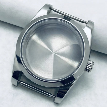 36/40mm S Crown Steel Sapphire Watch Case For NH34 NH35 NH36 ETA 2824 PT5000