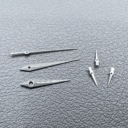 2 Sets Green Lume Arrow Shape Silver Trim Watch Hands for VD53 VD54 VD57 Movement