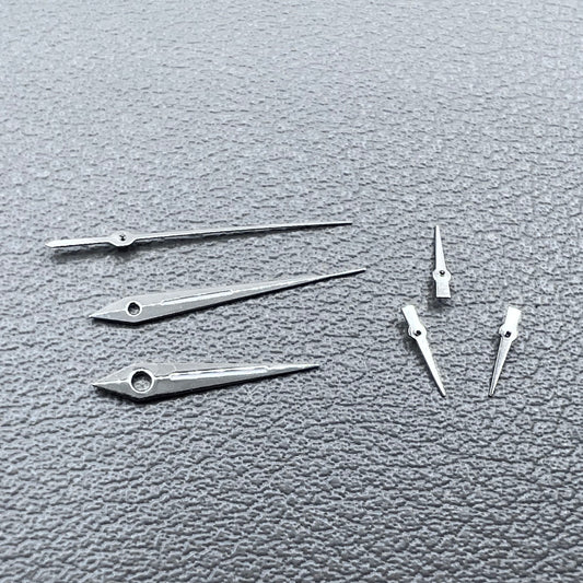 2 Sets Green Lume Arrow Shape Silver Trim Watch Hands for VD53 VD54 VD57 Movement