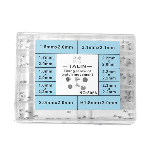Box of 10 mixed-size watch movement securing screws for NH35, ETA 2836, 2824-2, 8200 repair ? precise watch accessory.