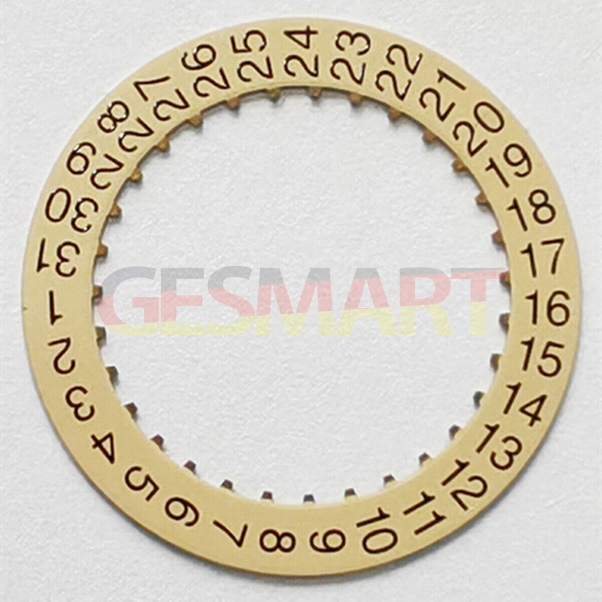 Golden Date disk overlay displaying date at 3 o?clock for Seagull 2824 watch movement.