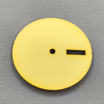 No Lume Modified 28.5mm Yellow Color Watch Dial Metal Suitable for NH36 Movement