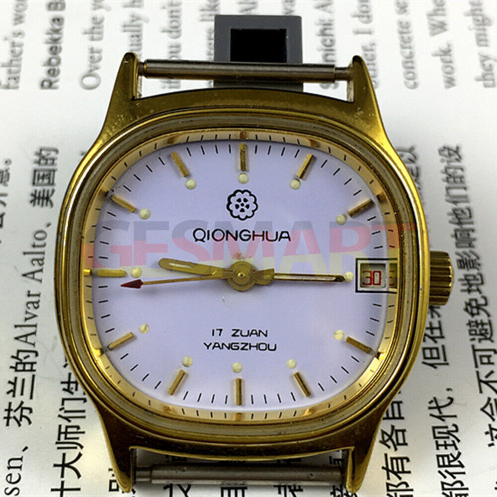 Classic 33mm Qionghua manual mechanical watch with 17 jewels and single calendar display