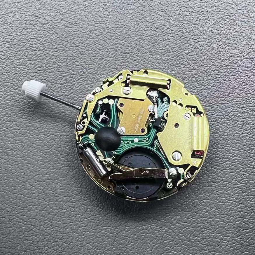 Swiss ISA 8174 quartz movement with 6 hands, golden plated for watch accessories.