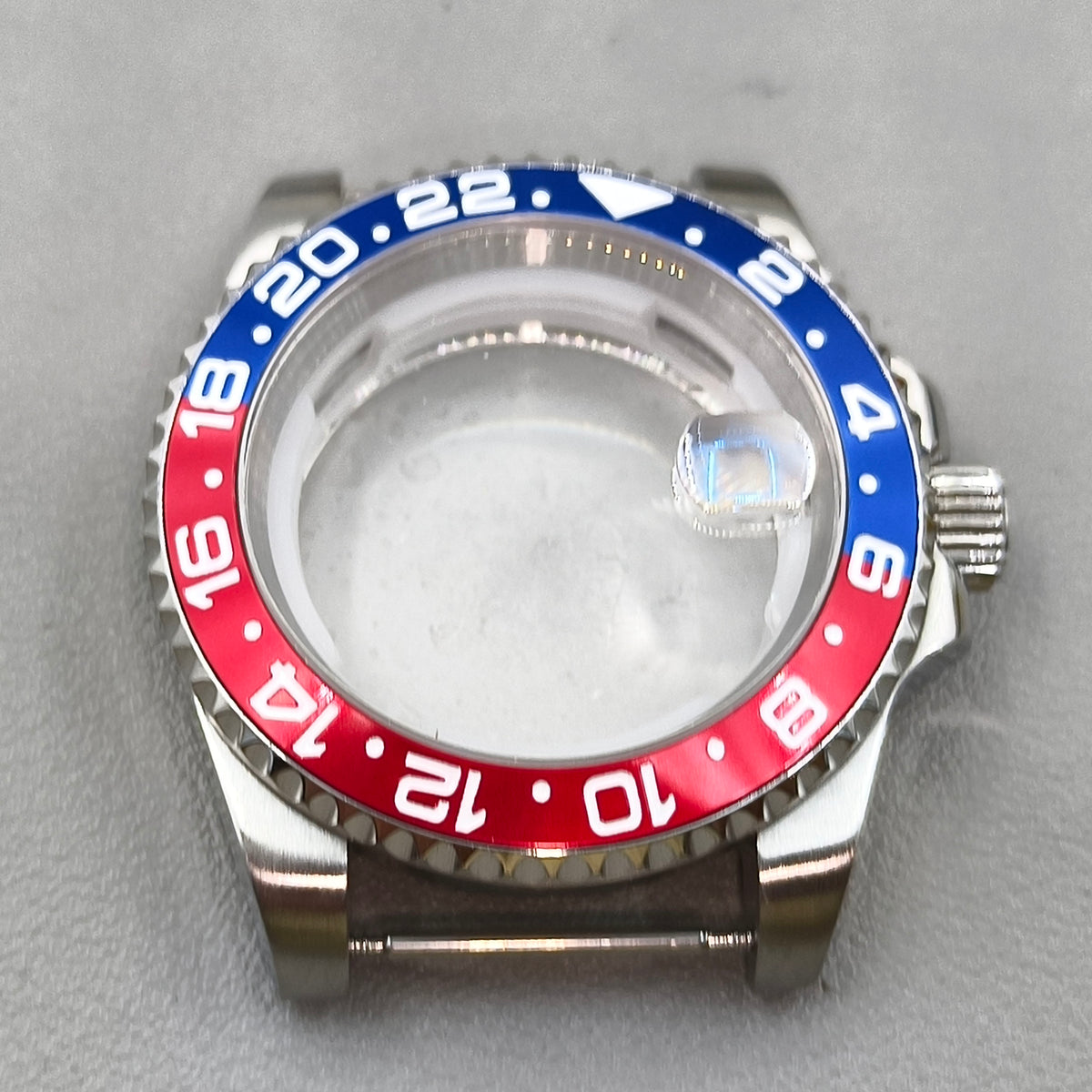 40mm SUB GMT Steel Watch Case for 2813/8215/2836/3804/8200 with Sapphire Glass