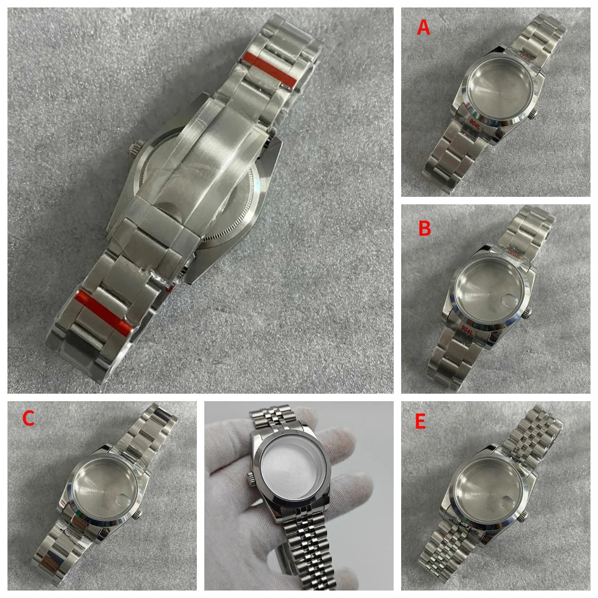 36mm Watch Case Set Sapphire Glass with Calendar Window for NH35/NH36/4R