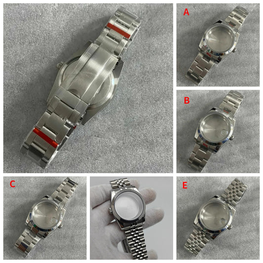36mm Watch Case Set Sapphire Glass with Calendar Window for NH35/NH36/4R