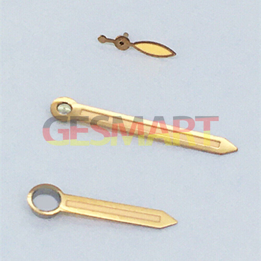Aiguilles de montre oranges sans luminescence avec garniture dorée rose pour ST3600/ST3620/ETA6497/6498
