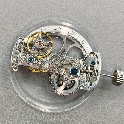 China Made Silver Rectangle Automatic Mechanical Movement 2 Hands