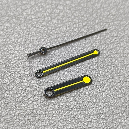 2 Sets Round Tip Black Trim Yellow Painted Hands Set for Ronda 515 Movement