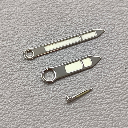 Green Luminous Silver Trim Watch Hands for ST3600/ST3620/ETA6497/6498