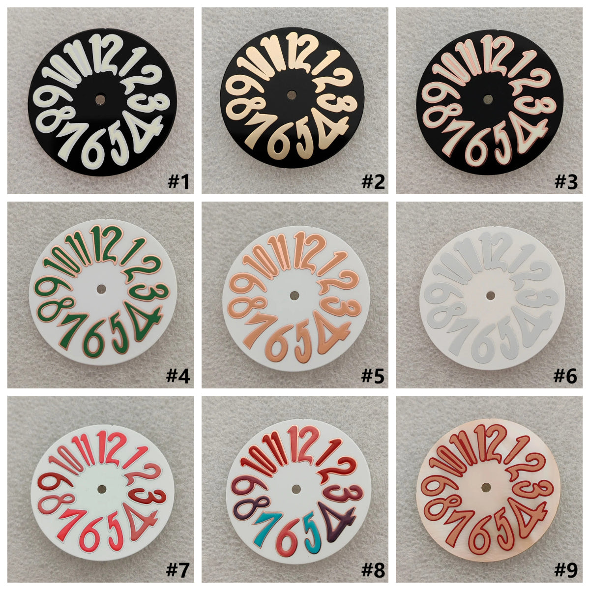 33.2mm Modified Enamel with Faint Luminous Large Watch Dials for NH35 Movement